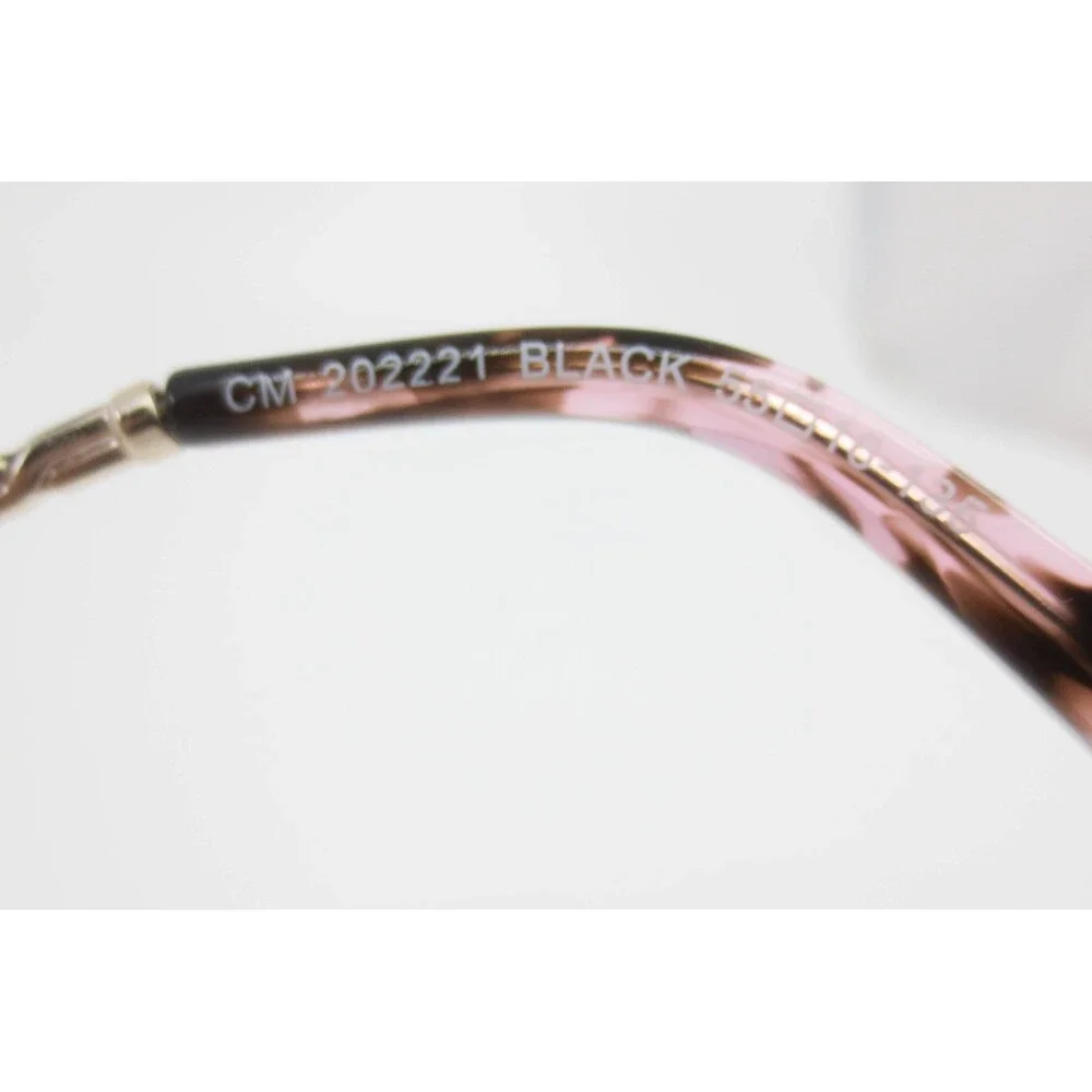 Chelsea Morgan CM-202221 Black Cat Eye Eyeglass Frames Gold Pink Tortoise